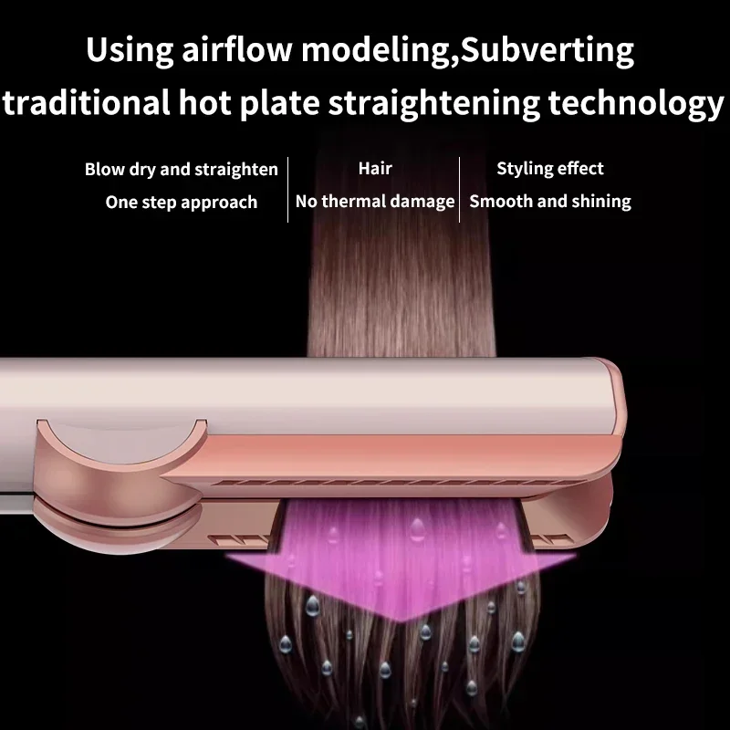2-IN-1 professionele stijltang en föhn Heat-Up haar stijltang, negatieve ionen ijzer langdurige styling tool
