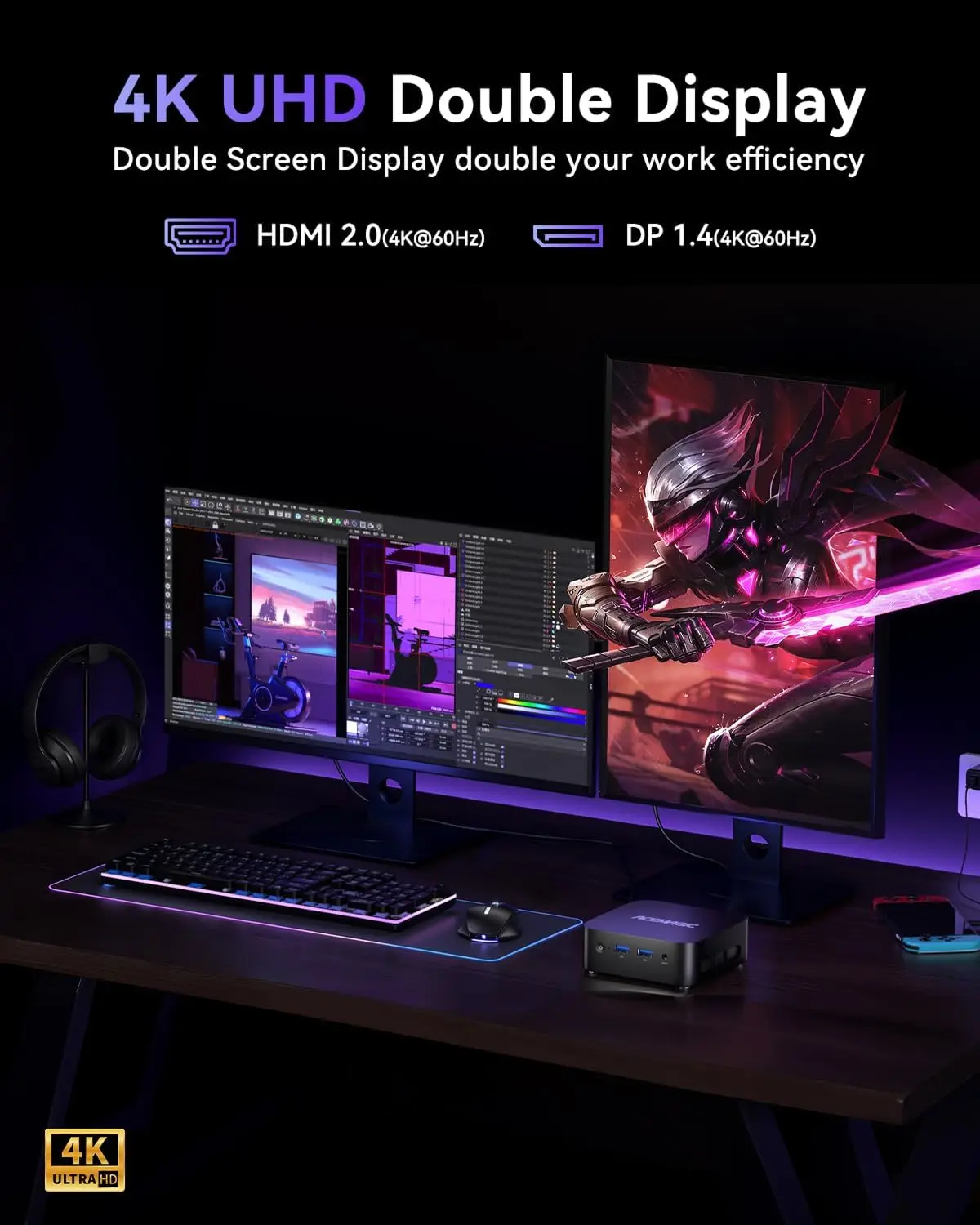 KAMRUI Mini PC S1 N97 16GB DDR4 512GB M.2 SSD Mini Computer with W11 PRO WiFi6 BT5.2 4K Mini Desktop Computer Work Business PC