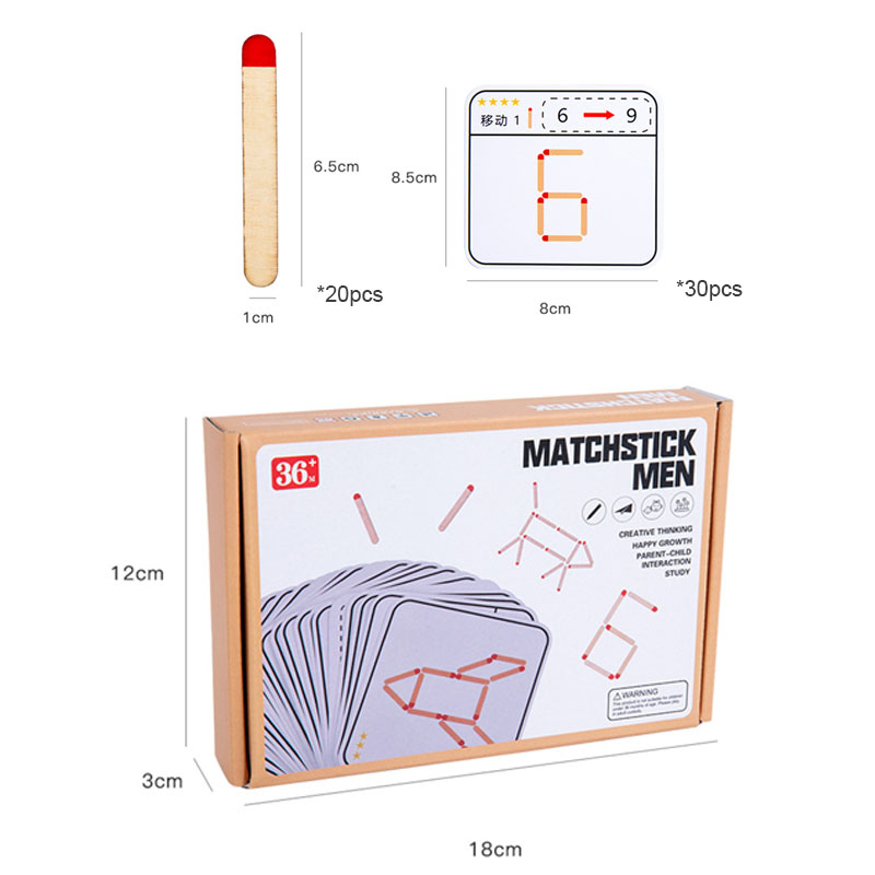 Montessori จับคู่ปริศนาเกมของเล่นไม้ DIY คณิตศาสตร์เรขาคณิตเกมกระดาน Thinking Match Logic การฝึกอบรมของเล่นเพื่อการศึกษาสําหรับเด็ก