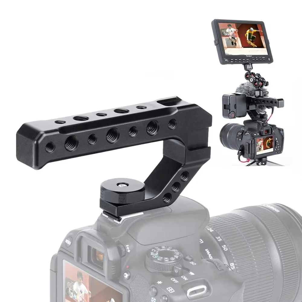 DSLR Camera Top Handle Grip Mirrorless Smallrig Camera Cold Shoe Adapter Mount Hand Held Stabilizer Camera Accessory Top Handle