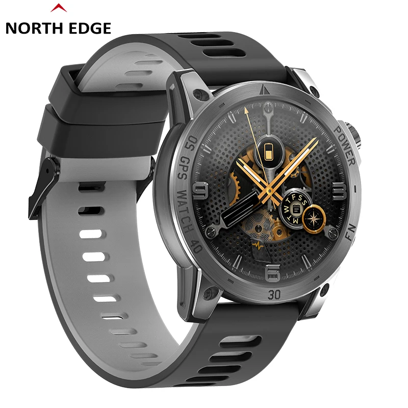 North EDGE CROSS Fit 3นาฬิกานาฬิกากีฬาผู้ชาย GPS, 1.43 HD AMOLED Display เครื่องวัดความสูง50M ATM เครื่องวัดระดับความสูงบารอมิเตอร์เข็มทิศอัจฉริยะสำหรับผู้ชาย