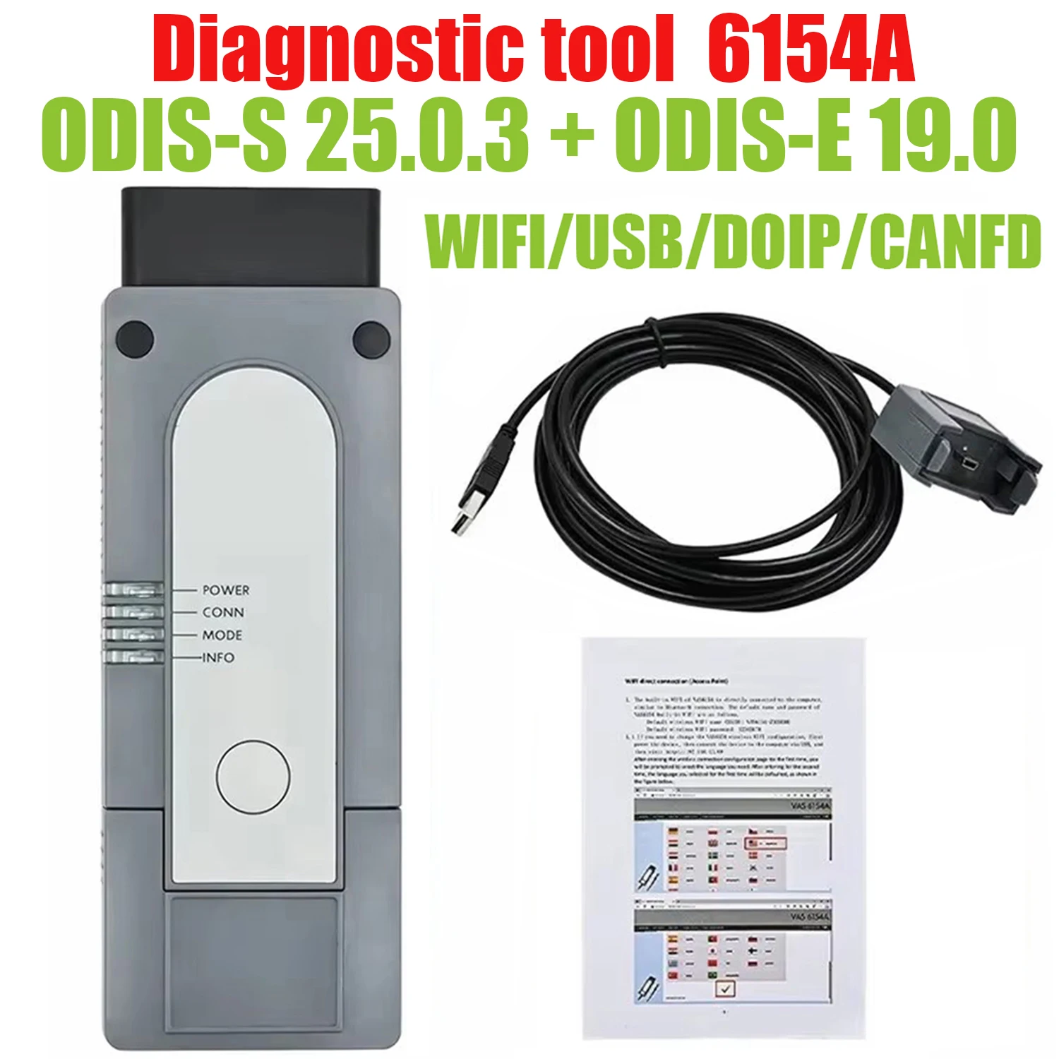 VAS6154A WIFI ODIS сканер поддерживает CAN FD и DoIP протокол автомобильный диагностический сканер полная система диагностического программирования инструмент
