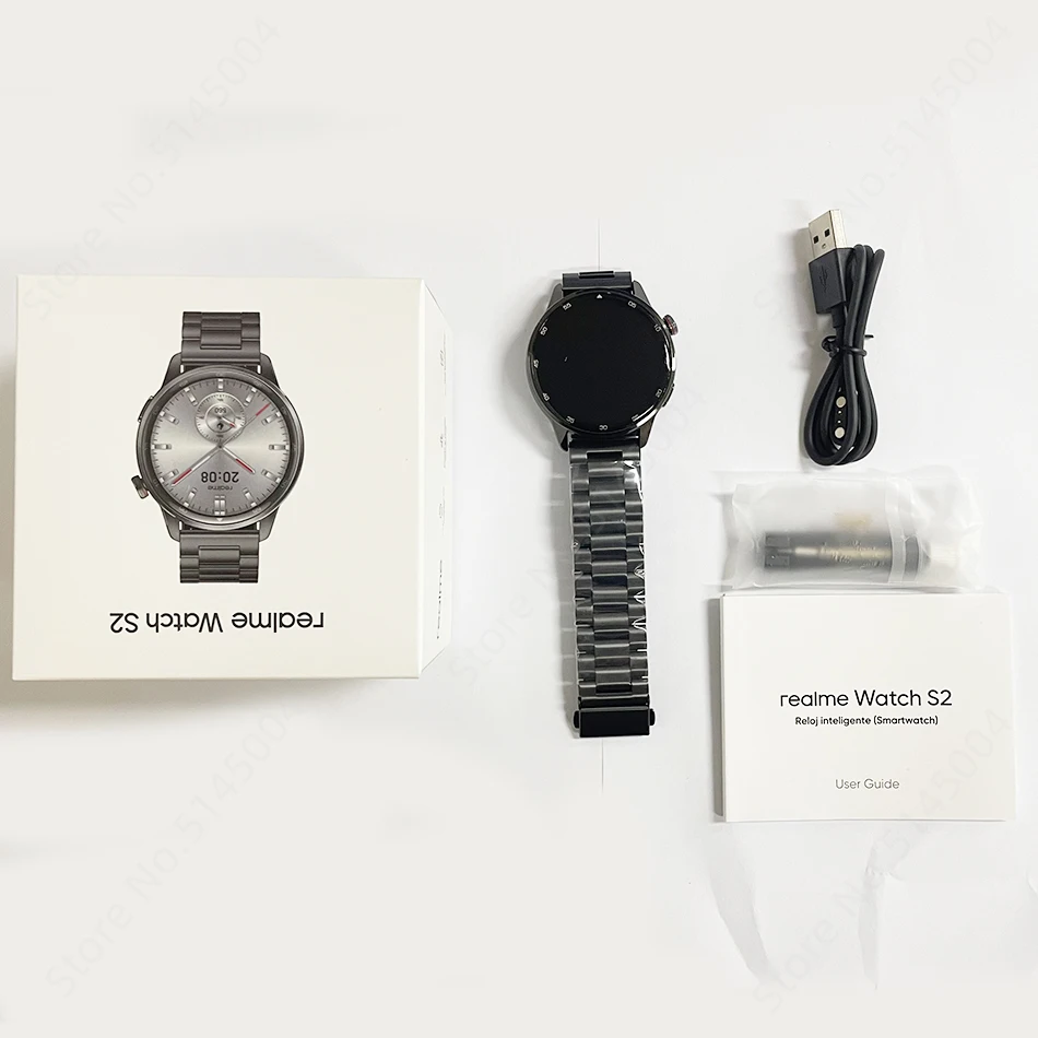 Global Version realme watch S2 SmartWatch 1.43'' AMOLED Display Blood Oxygen Sensor 20 Days Battery Life IP68 Waterproof Watch
