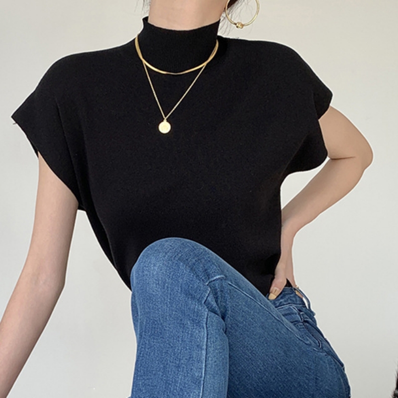 Zomermode Vrouw Vintage Blouse 2024 Stijlvolle Elegante Gebreide Shirts En Tops Dameskleding Blusas Para Mujer 20397