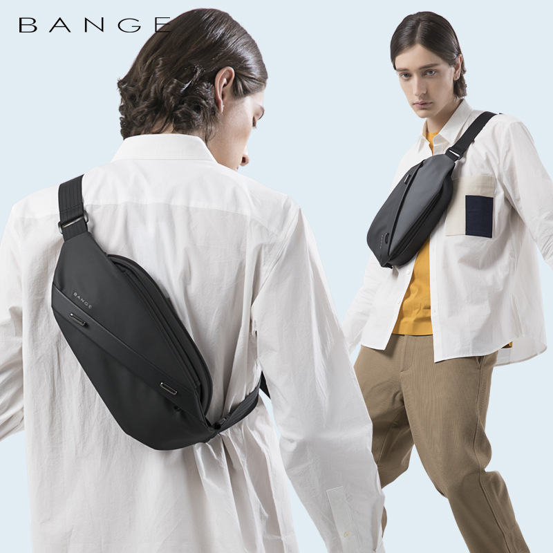 BANGE Große Kapazität Wasserdichte Multifunktions Umhängetasche Männer Schulter Tasche Männlichen Sling Brust Taschen Für Taille Gürtel Passenden