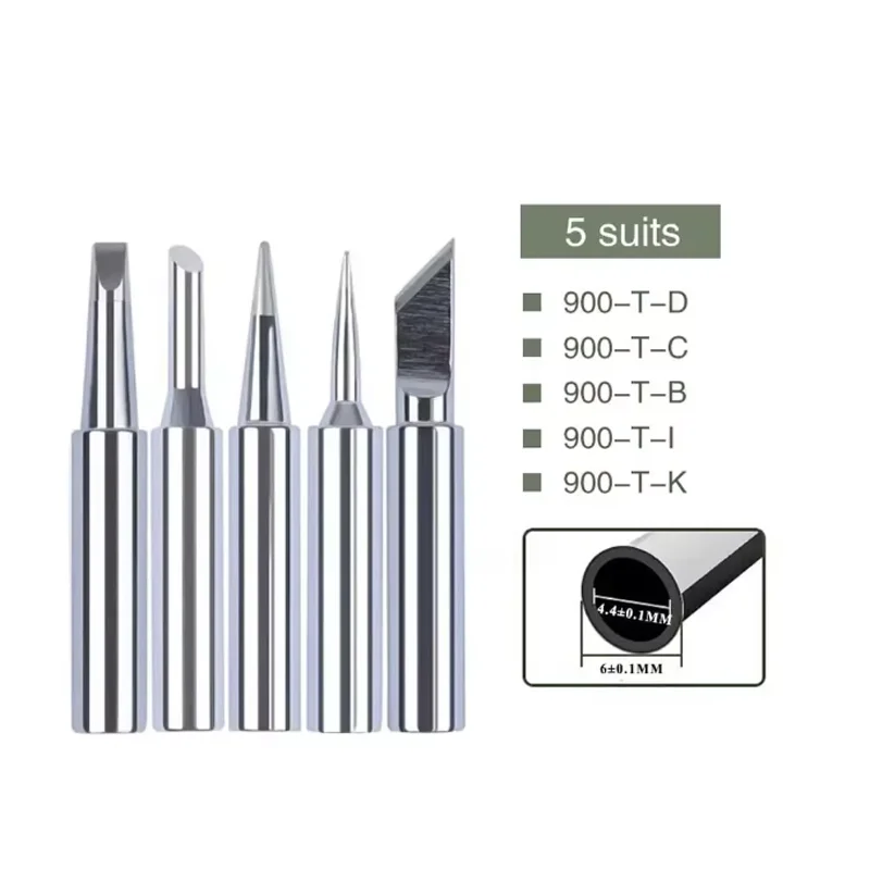 หัวแร้งบัดกรี STONEGO 5 ชิ้น/10 ชิ้น ชุดหัวแร้งบัดกรีไฟฟ้า DIY หัวแร้งบัดกรีสำรองสำหรับซ่อม
