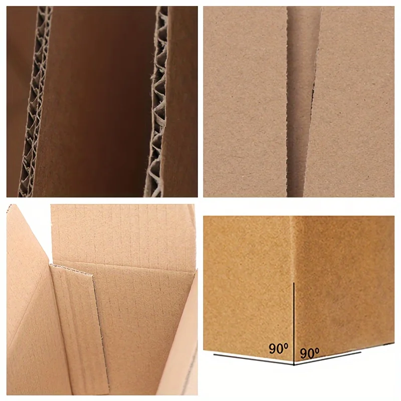 10 stuks verzenddozen en 4,13 × 5,12 × 8,27 inch verzending golfkartonnen dozen, kraftpapier verzenddozen-voor verzendpakket