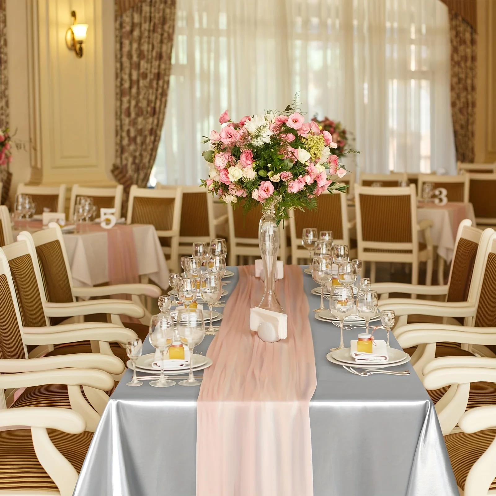Toalha de mesa retangular de cetim, toalha de mesa branca para casamento, natal, chá de bebê, eventos de aniversário, decoração de banquete, mesa de jantar para casa
