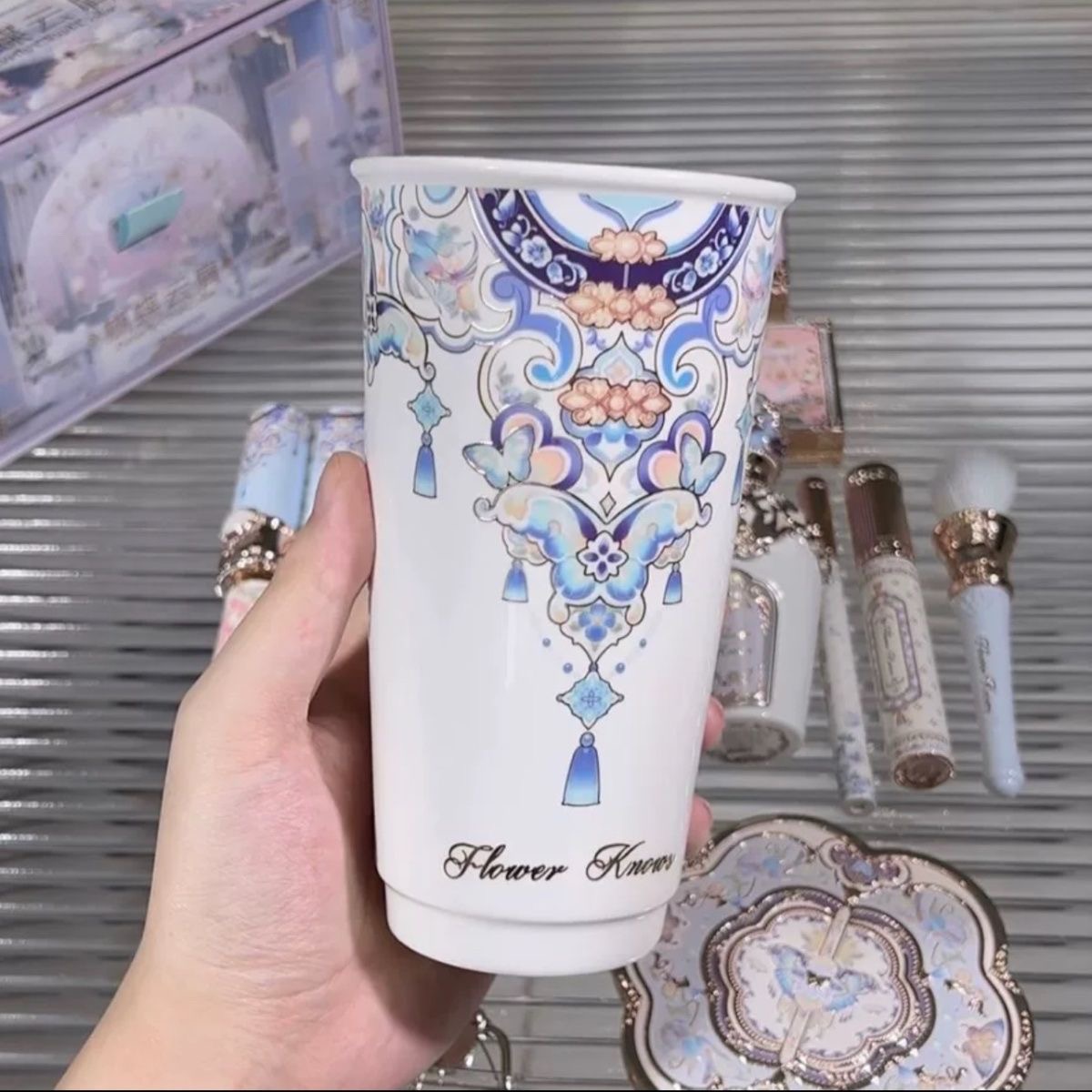 Flor sabe luar sereia copo requintado alívio copo de água