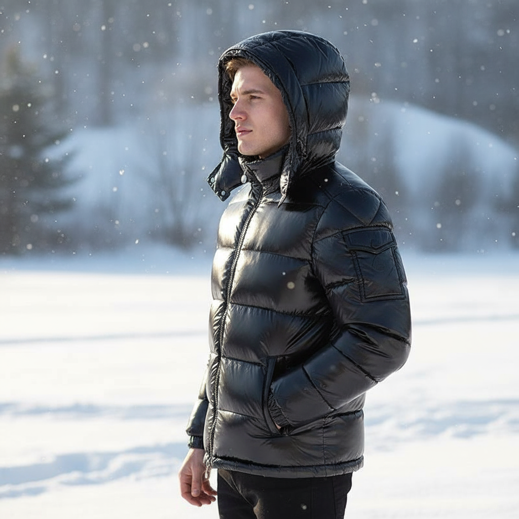 Winter Herren Shiny Unten Parkas Mäntel Mann Berg Ski Baumwolle Thermische Mäntel Männer Dicke Windjacke Mit Kapuze Jacke Kleidung