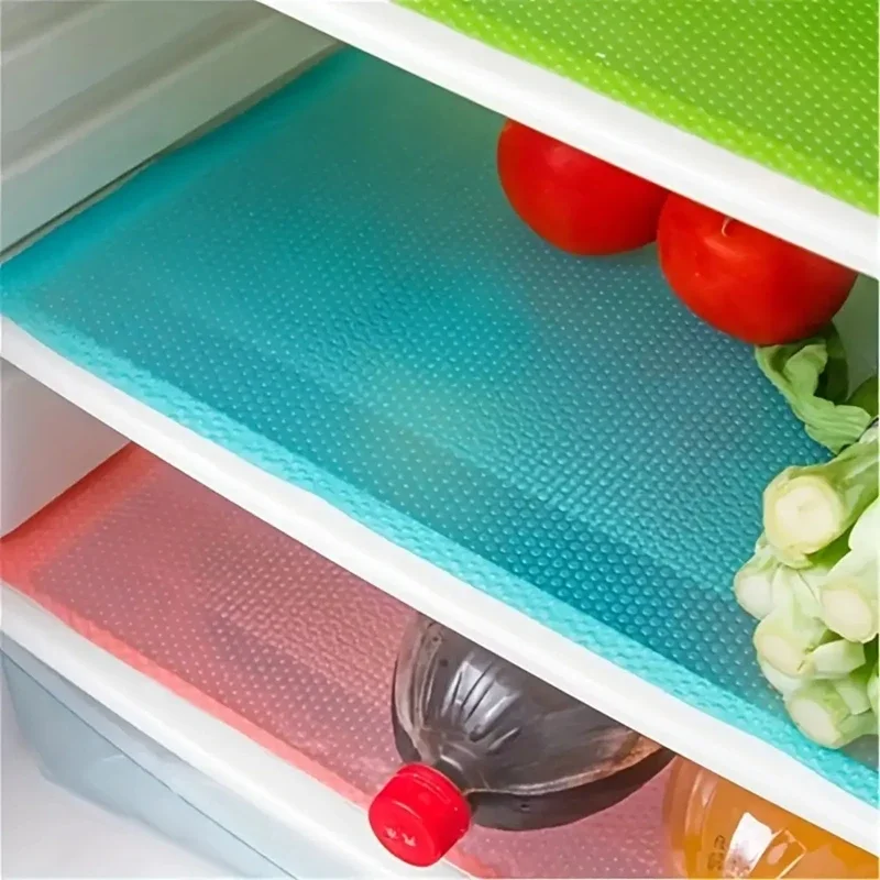 Tapis de doublure de réfrigérateur étanche EVA, 4 pièces, lavable, anti-moisissure, coussin de cuisine, Anti-huile, napperon de tiroir d'armoire, tapis de réfrigérateur à isolation thermique