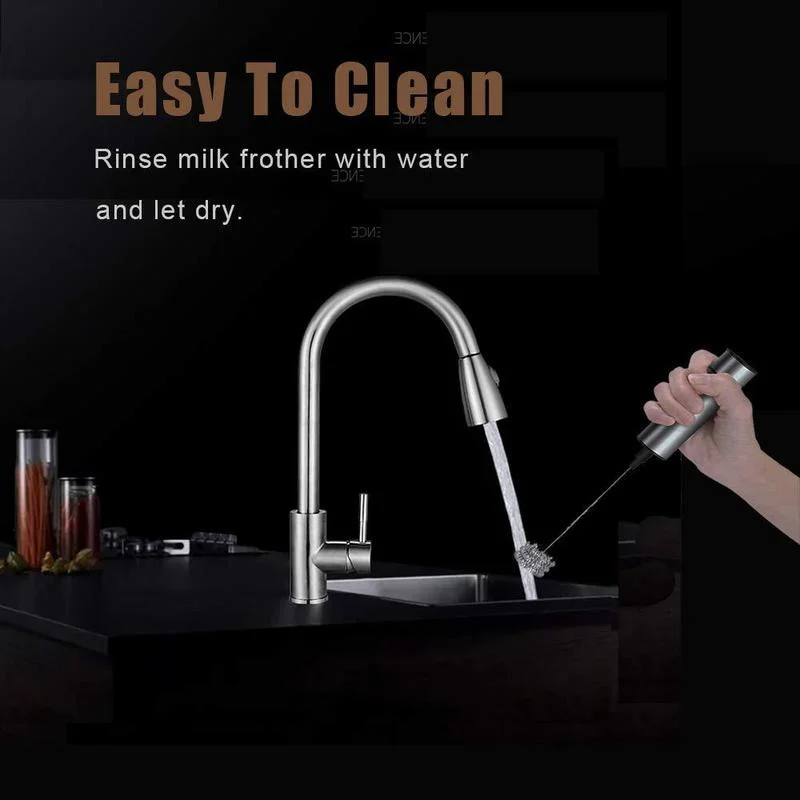 Điện Mạnh Mẽ Bọt Sữa Với 3 Lò Xo Thép Không Gỉ Đánh Máy Tạo Bọt Sữa Uống Cà Phê Thiết Thực Nấu Dụng Cụ