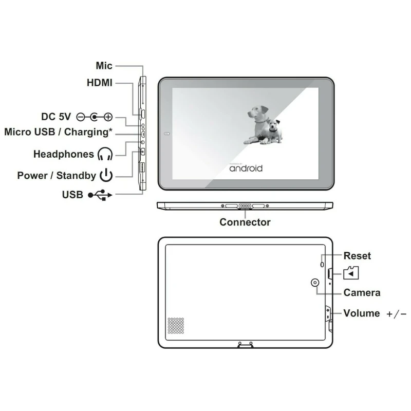 New 12.2 Inch CT9 Tablet Android 6.0 MT8163 2GB RAM 64GB ROM HDMI 1920 x 1200 IPS Quad Core Dual Camera 5000mAh Battery