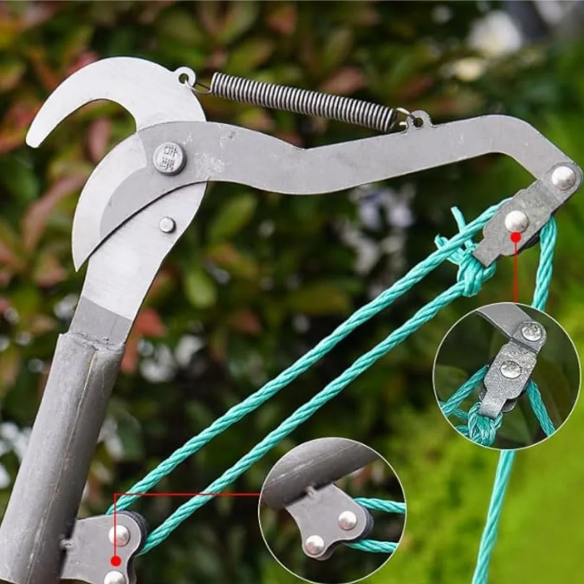 Tuinschaar met touw Lichtgewicht duurzame schaar Moeiteloos plantensnijden Tuinpark Gebruik Handig ontwerp met enkele katrol
