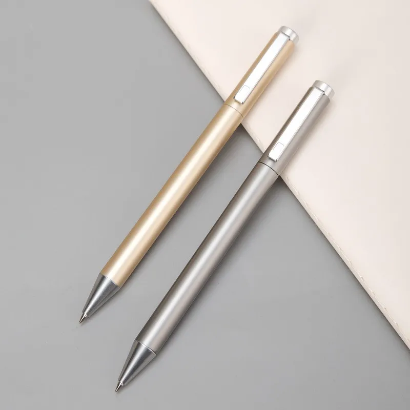 Deli Metallschildstift, Gel-Tintenstifte, goldene silberne Farbe, Metallic-Schreibstift, Bürobedarf, 0,5 mm