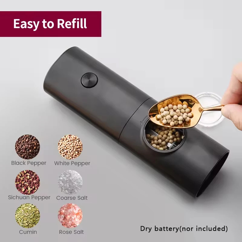 Set macina sale e pepe elettrico automatico con set macina luce a led Set macina spezie smerigliatrice spezie regolabile utensili da cucina