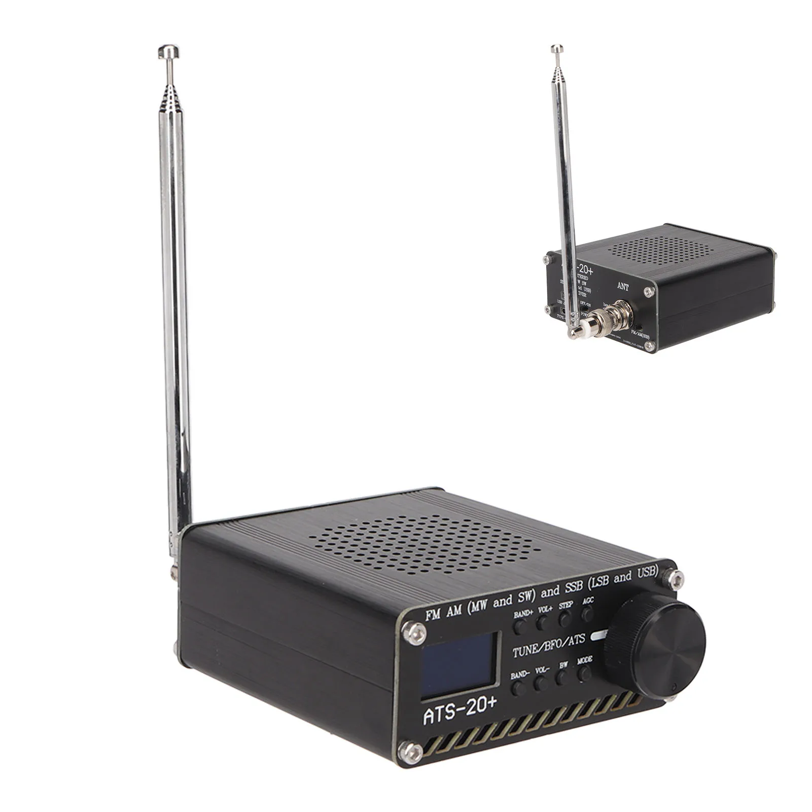 ATS 20+ Radio Receiver Easy To Read Portable World Band Digital Receiver Professional Lightweight for Home for Outdoor Camping