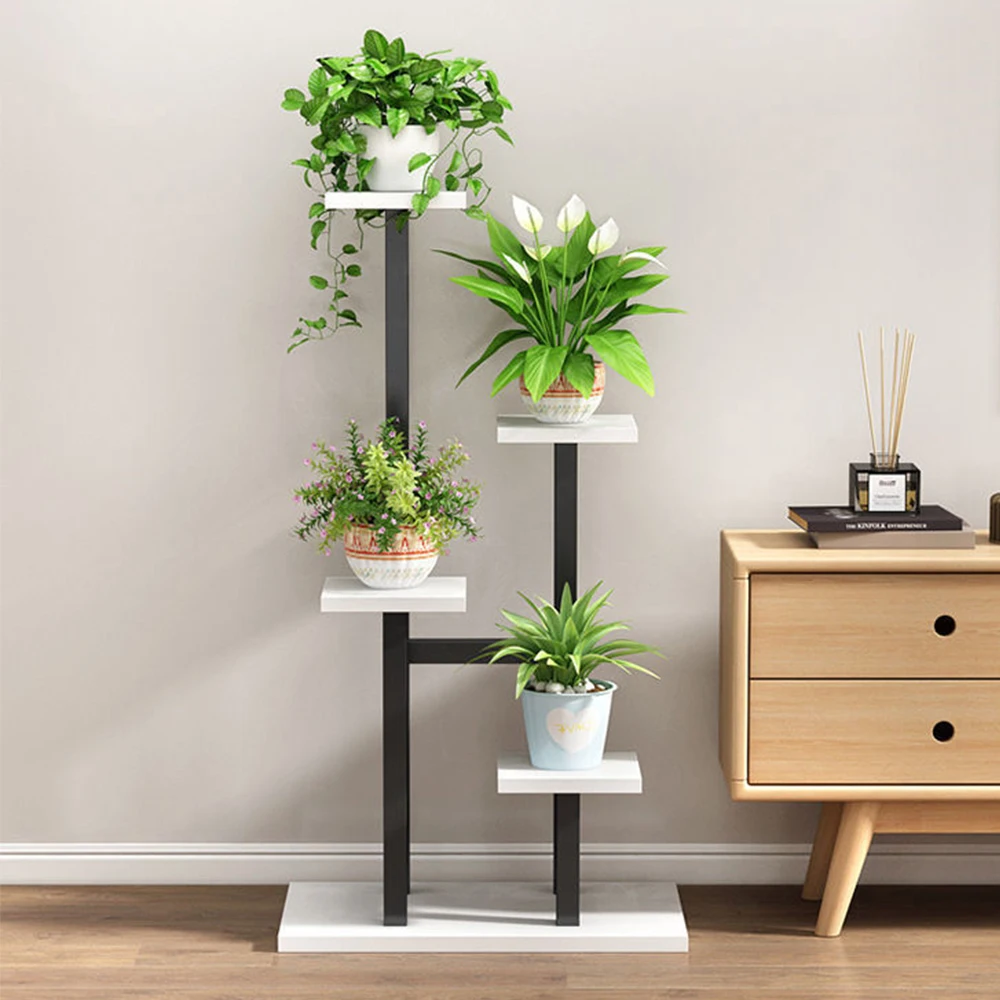 Suporte para plantas internas, suporte para vários plantas, vaso de flores, prateleiras para ambientes internos, prateleira simples, armazenamento de vasos de flores
