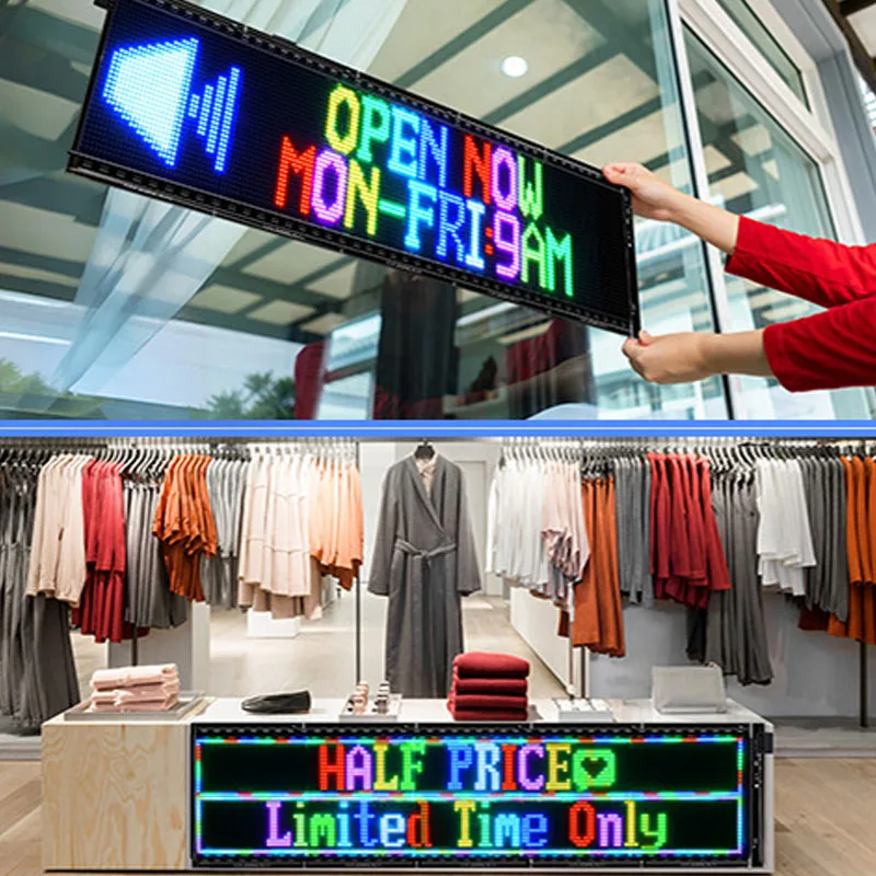 5V USB LED-schermbord Scrollende reclameverlichting Bluetooth APP Controle Berichtweergavebord Logo Licht Aangepast tekstpatroon