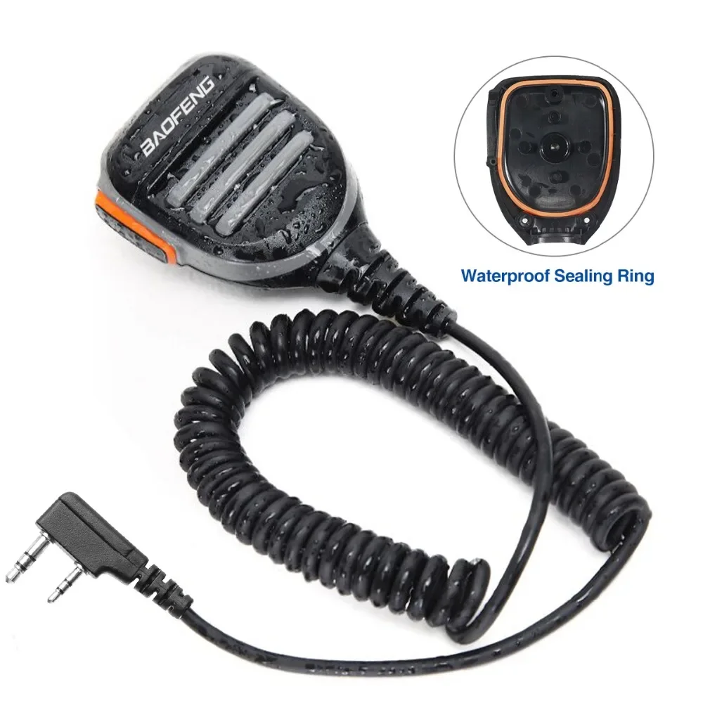 Baofeng walkie talkie 2 pinos ptt alto-falante microfone atacado para quansheng UV-K5 k6 baofeng UV-5R BF-888S UV-5RH 21 17 pro rádio presunto