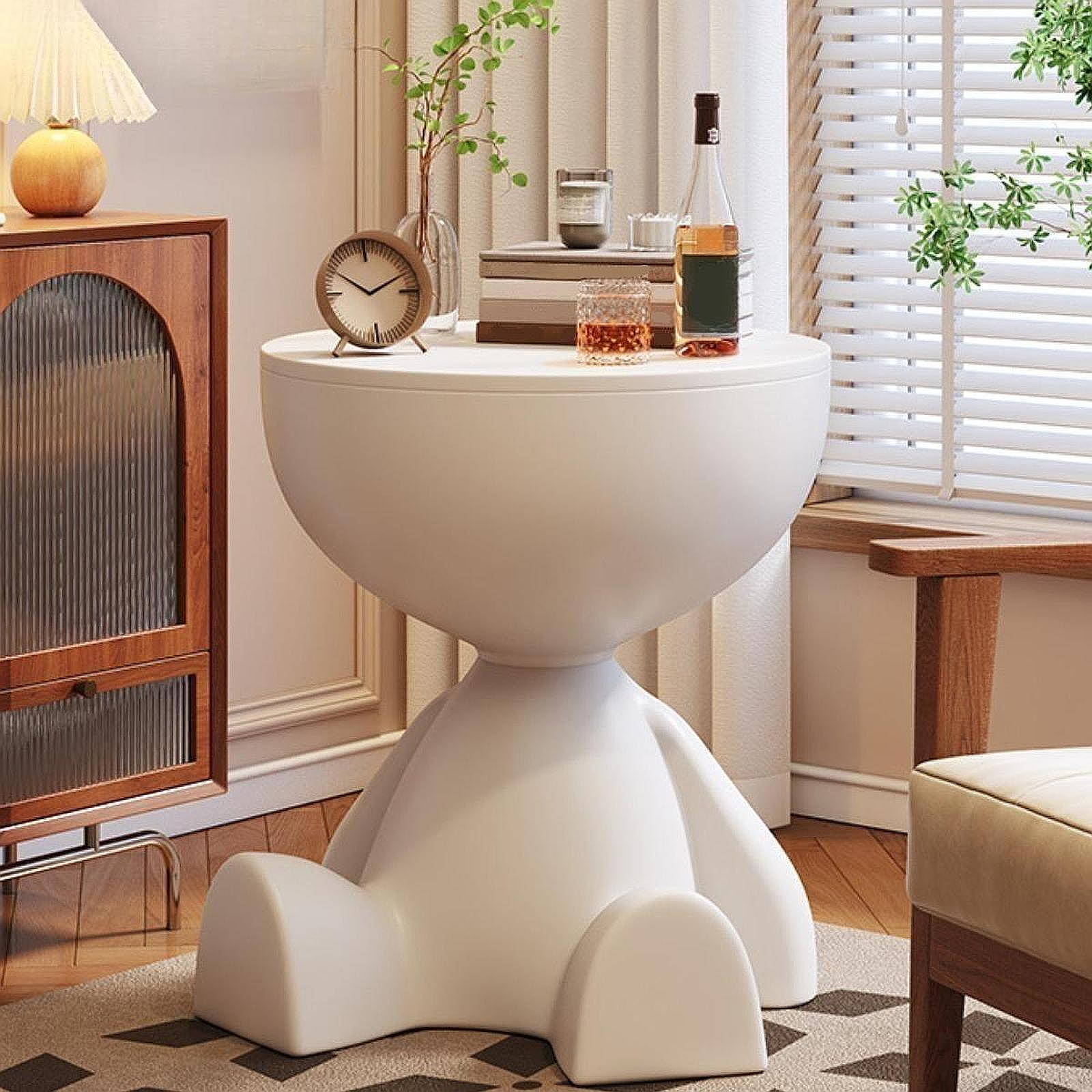 Table d'appoint créative à tête plate, Table de chevet, canapé de maison, support latéral, chambre à coucher, balcon, Mini Table mobile, petit appartement, thé