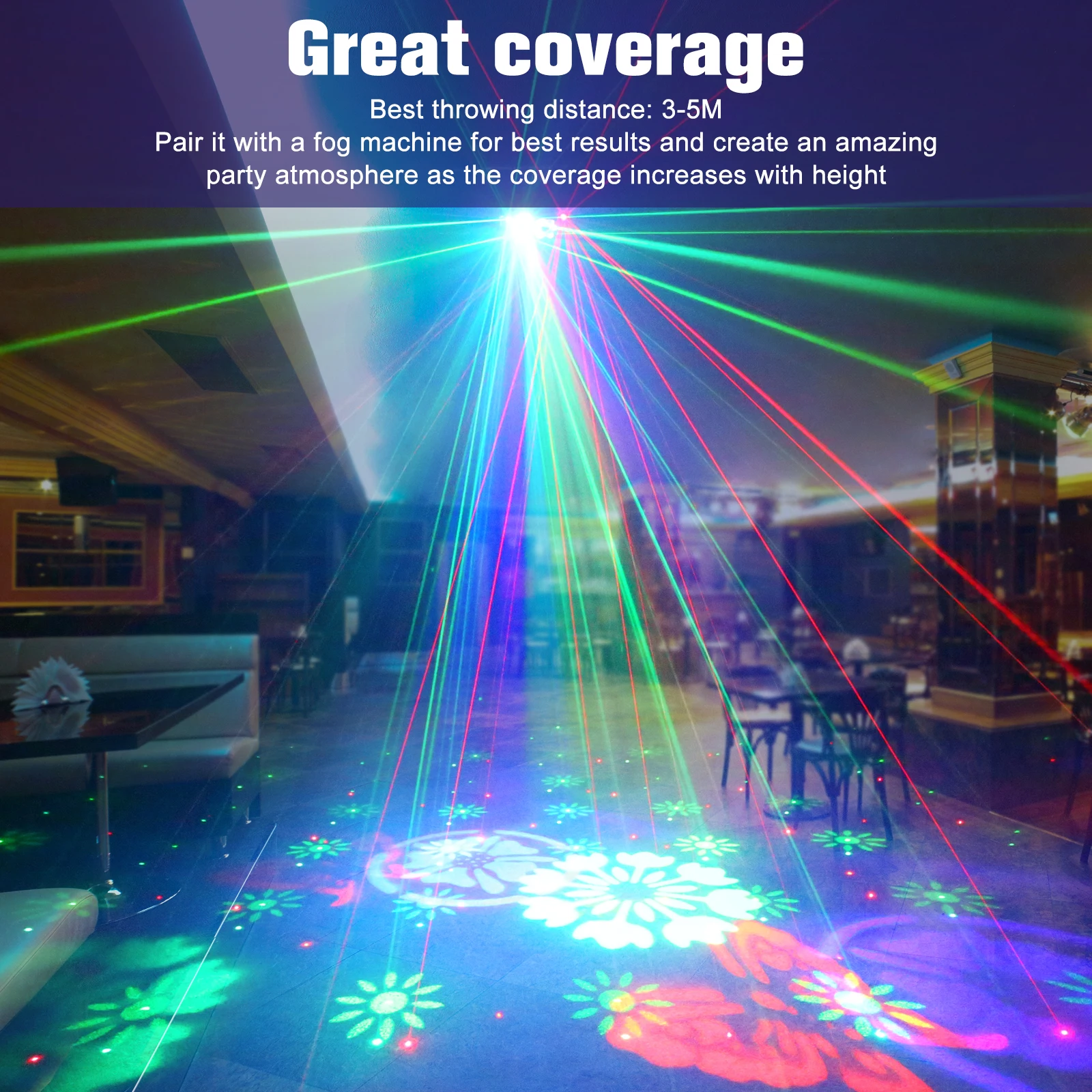 Projektor laserowy 6-w-1 Bee Eye Strobe RGBW LED Beam Patterns Stage Laser Light Stage Effect Light for Party DJ Disco KTV Wedding