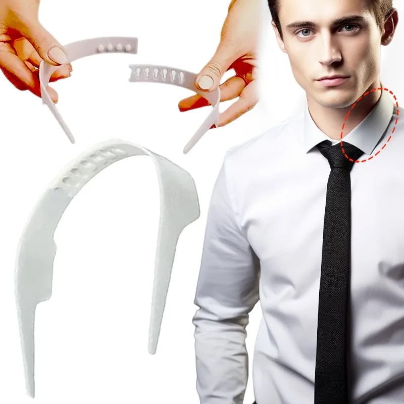 Camisa ajustável suporte de colarinho camiseta gola shaper camisa anti-rolo fixo shaper colar ficar pacote kit vestir acessório