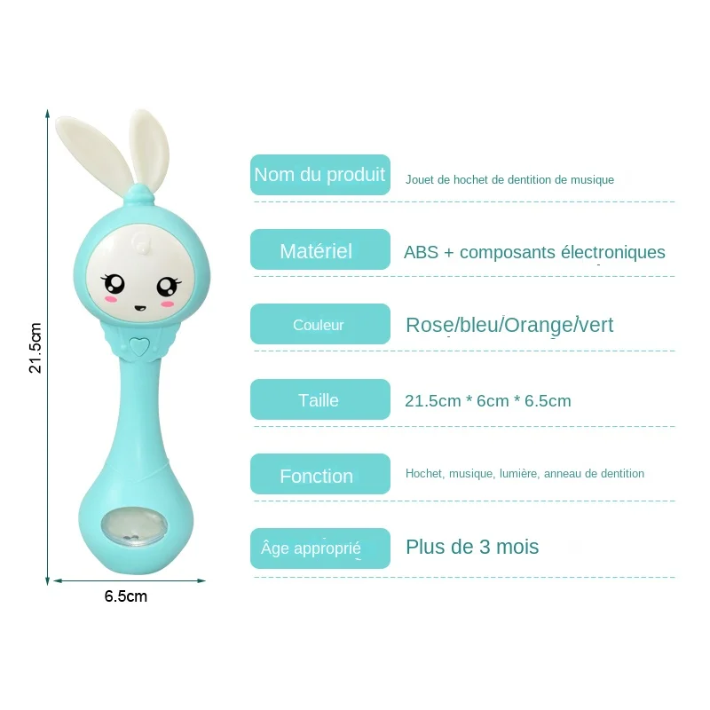 Anneau de dentition musical pour bébé de 0 à 12 ans, jouet éducatif, lit Mobile, cloche, poussette pour nouveau-né, berceau, sucette pour bébé, larme