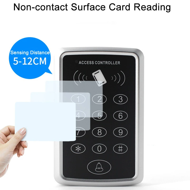 Teclado de Control de acceso RFID de 125KHz, lector de tarjetas EM, sistema de Control de acceso de puerta, abridor de cerradura, sistema de teclado compatible con 1000 usuarios