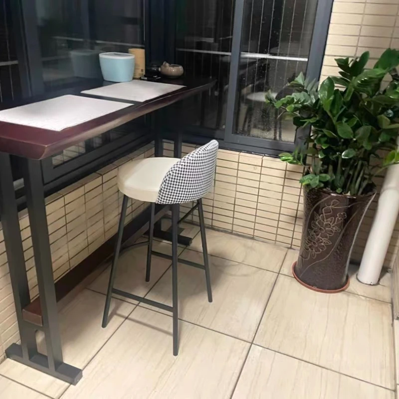 Luxury Modern Bar Stool with Backrest Minimalist Counter Height Chair Trendy Kitchen Island Dining Chair Home Bar Cafe Stools