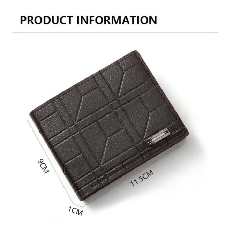 Leather Men's Wallets Slim Bifold Wallet for Men Business Casual Man Short Thin Minimalist Multi Card Holder Purse Money Clip