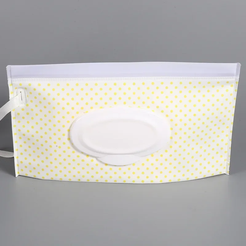 Caja de toallitas húmedas para bebé, toallitas con tapa abatible, con correa a presión, reutilizables, recargables, funda, soporte de transporte, bolsa de accesorio para carrito