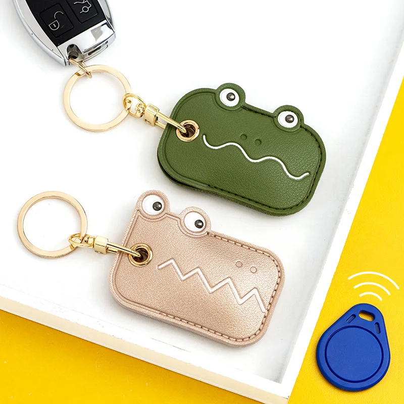 Eight Gate Insect Club Rectangular Water Drop Mini Access Control pu Pickup Card Holder Creative Personalized Keychain Pendan...