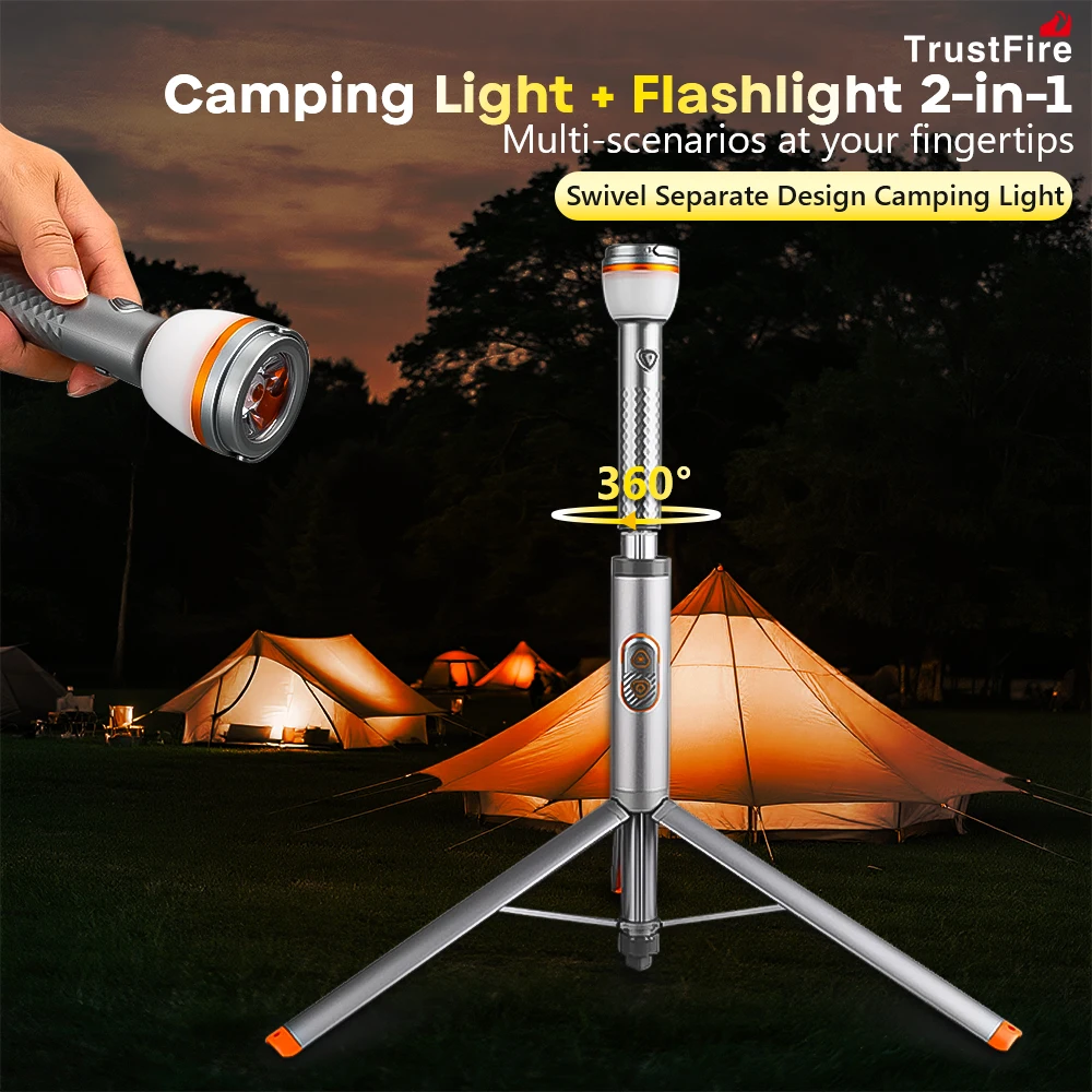 Linterna Trustfire WL22 de 1900MM, luces telescópicas para acampar, linternas de 2200mAh con luz de Control remoto para reparación de automóviles al aire libre