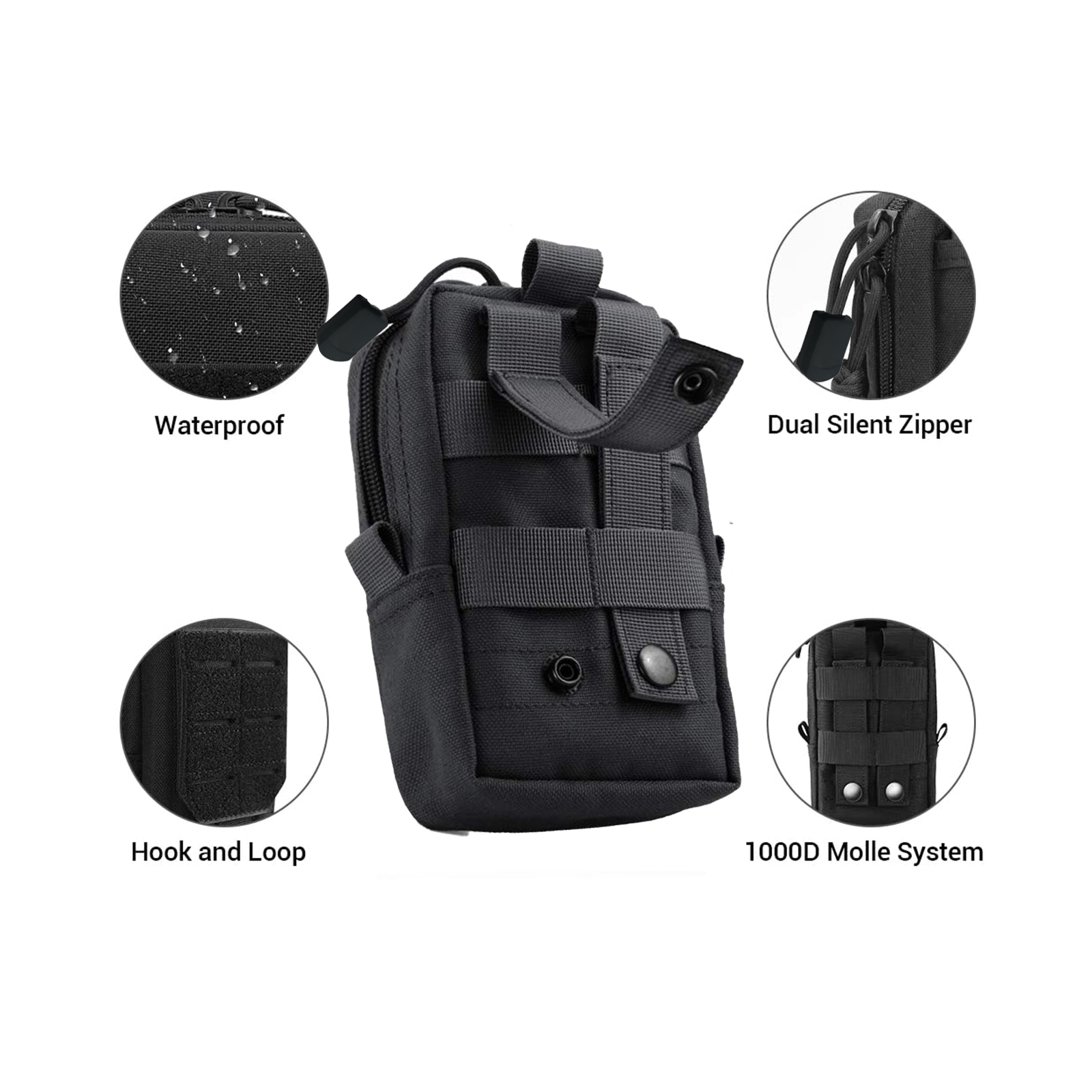 DulMolle-Sac banane en poudre pour homme, pocommuniste à outils EDC, gadget utilitaire, sac à main EvaluglaPack, étui pour téléphone portable, extérieur
