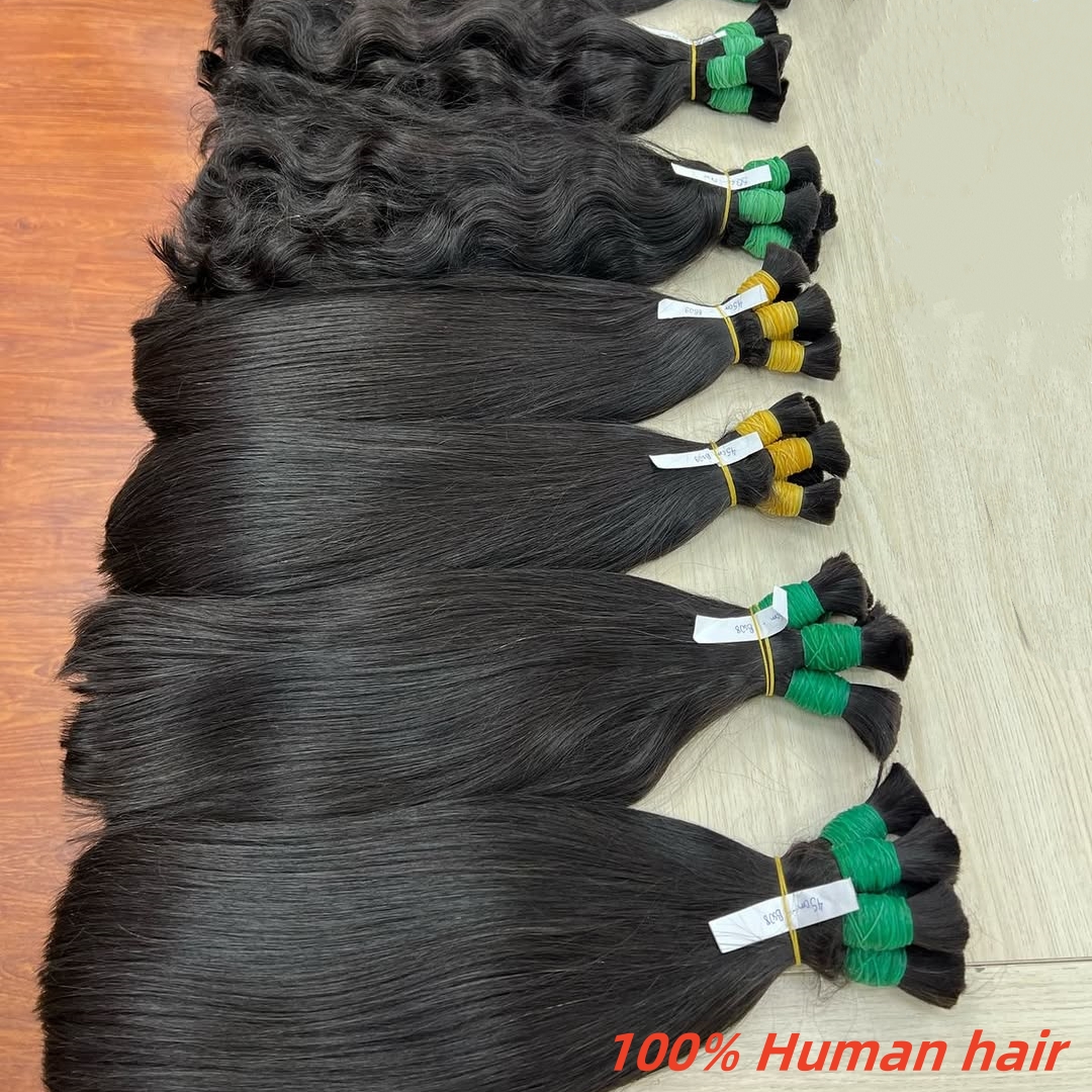 Extensions brésiliennes de cheveux humains, 100% cheveux humains, vague profonde, tressage en vrac, cheveux non transformés, sans trame, tresses Boho, boucles Remy