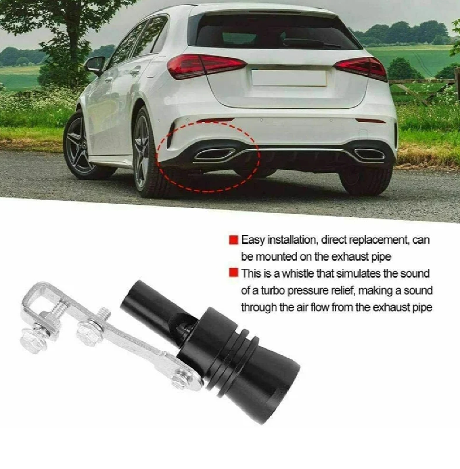 Xl Größe schwarz Turbo Sound Pfeife für Fahrzeug Refit Gerät Auspuffrohr Auto Turban schall dämpfer Universal Sound Simulator Auto xl Größe bl