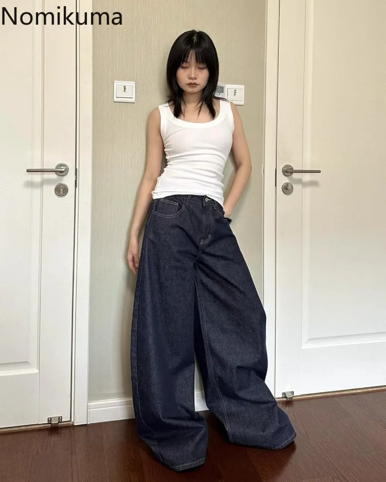 女性用ハイウエストストレートジーンズ,ワイドレッグパンツ,カジュアルパンツ,韓国パンツ,シックなストリートウェア,y2kボトムス,2022