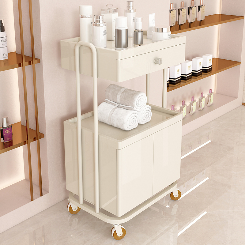 Beauty Trolley Cream Wind Trolley Beauty Salon Special SPA Shelves High-grade Ear Picking Home Storage Tool Trolley