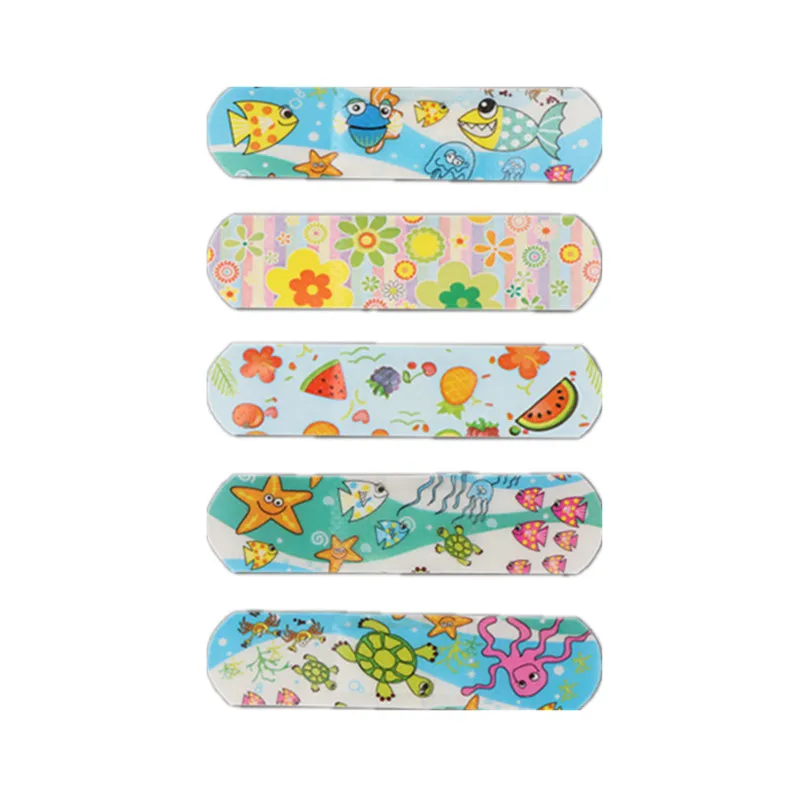 100 teile/satz Transparent Pflaster Cartoon Wasserdichte Patch Wunde Dressing Band Gips Haut Patch Erste Hilfe Klebe Bandagen