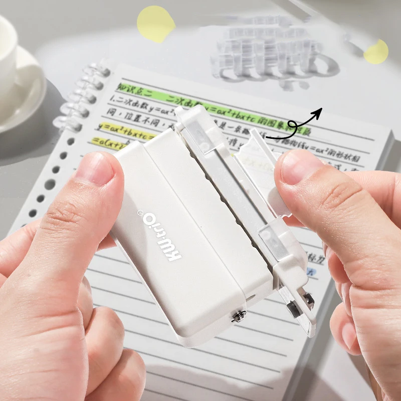 A5/B5/A4 Paper Punch, Can Make Six Holes at Once, Scrapbook Hole Puncher, Five Colors of Binding Supplies