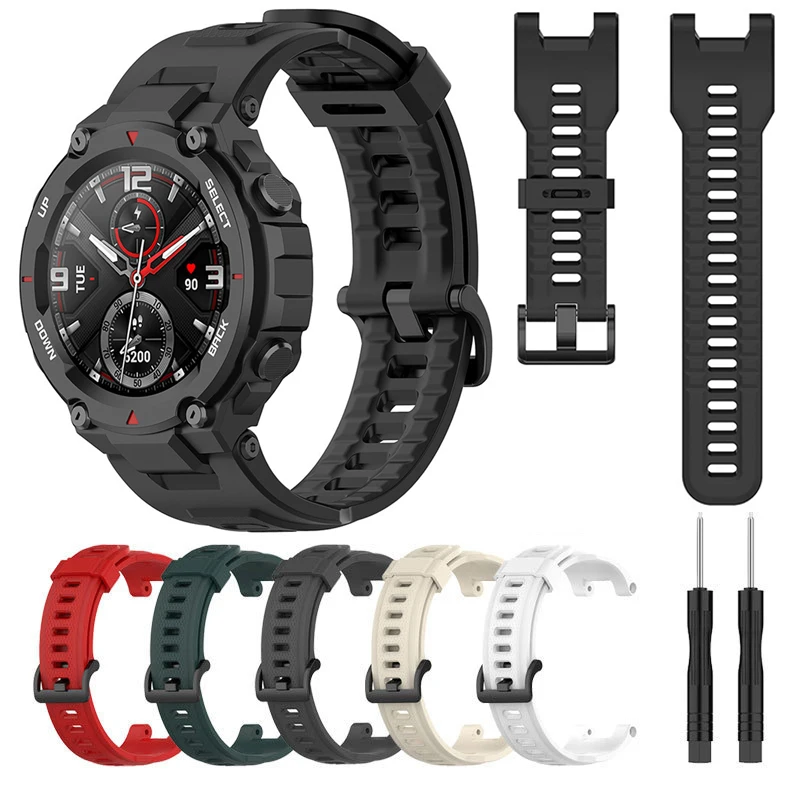 Silikonowy pasek do smartwatcha Amazfit T-REX T-Rex Pro, opaska do zegarka, sportowy pasek do smartwatcha T-Rex, bransoletka z narzędziem montażowym.