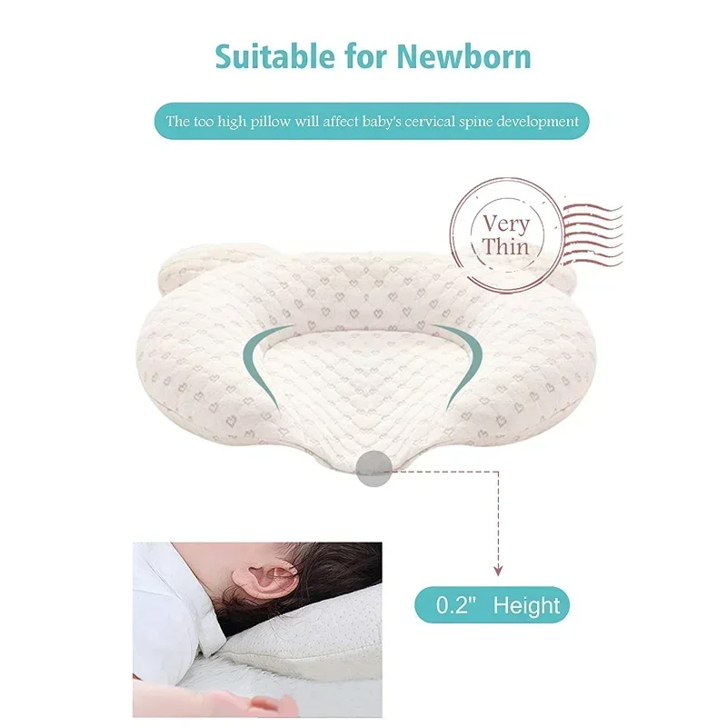 หมอนเด็กทารกแรกเกิดป้องกัน Shaping หมอน Sleeping ความปลอดภัยทารก Travel Sleeping Cushion สําหรับ 0-12 เดือนอุปกรณ์เสริมสําหรับทารก