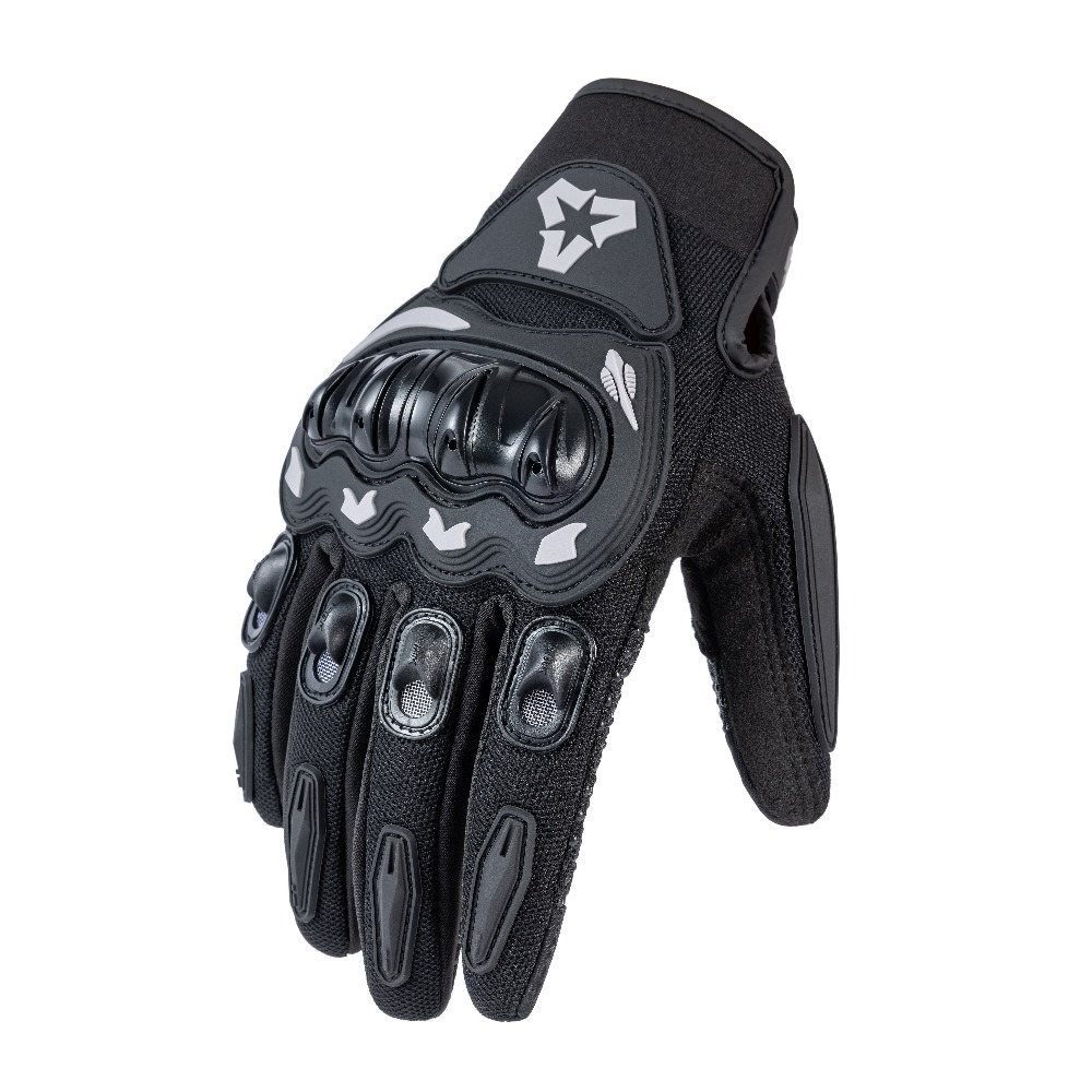 Universal Motorcycle Gloves, Anti-Slip Full Finger Touchscreen Riding Gear with Breathable Protection for Men All Season