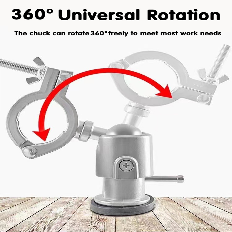 360 ° ตารางหมุน Vise เครื่องบดไม้เครื่องมืออุปกรณ์เสริมไฟฟ้า เจาะ Stand Holder มัลติฟังก์ชั่อลูมิเนียมอัลลอยด์ใช้