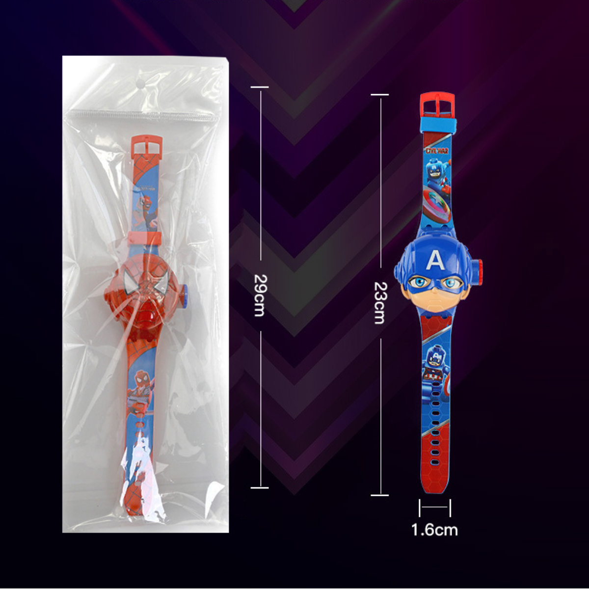 Disney Anime chico dibujos animados Cool Ptojectio reloj Hulk Spiderman niño unicornio Elsa Flash electrónico Digital estudiante juguete reloj