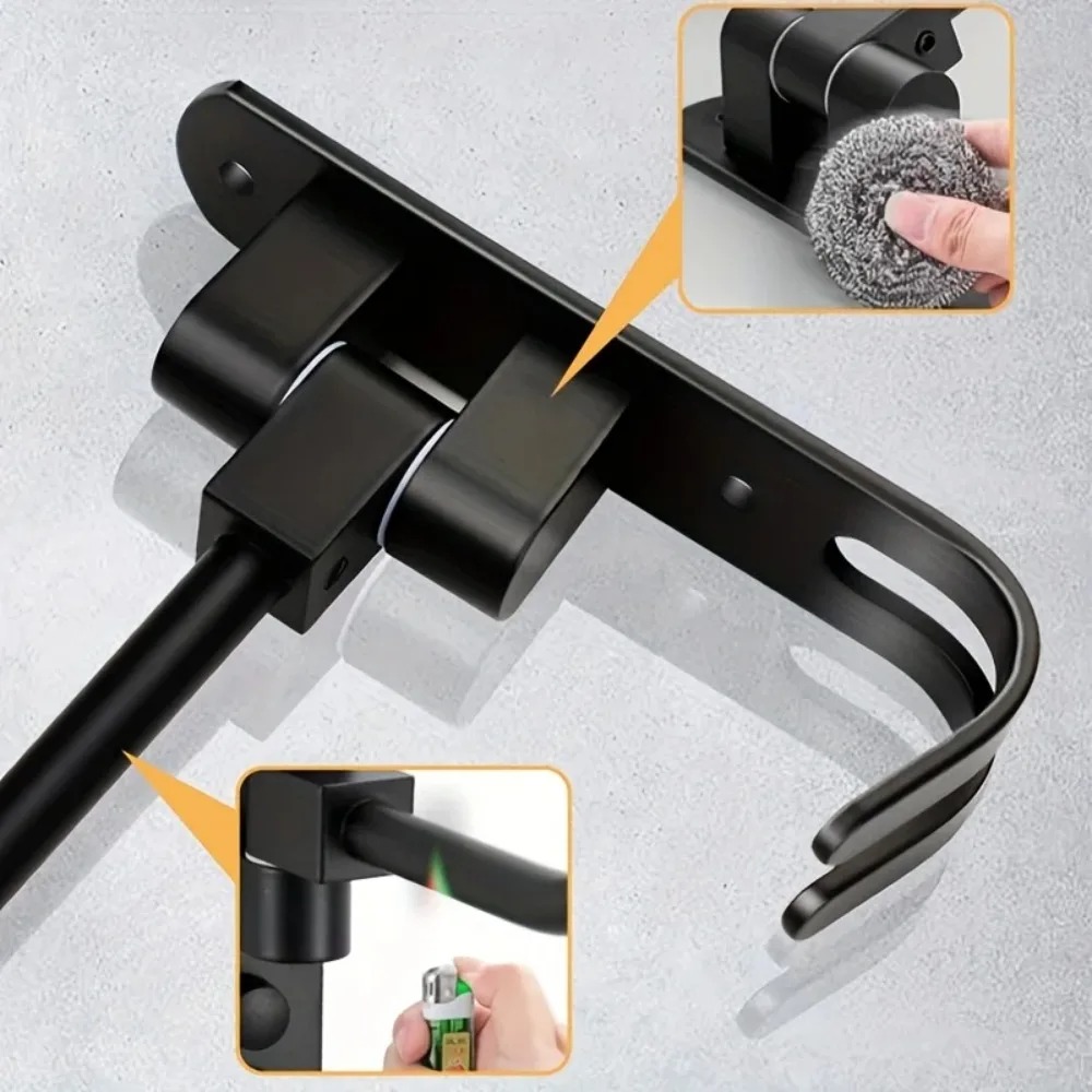 Suporte para capacete de motocicleta Suporte para capacete de montagem na parede 180 °   Cabide de capacete de rotação com ganchos para casacos bonés bicicleta beisebol rugby helme