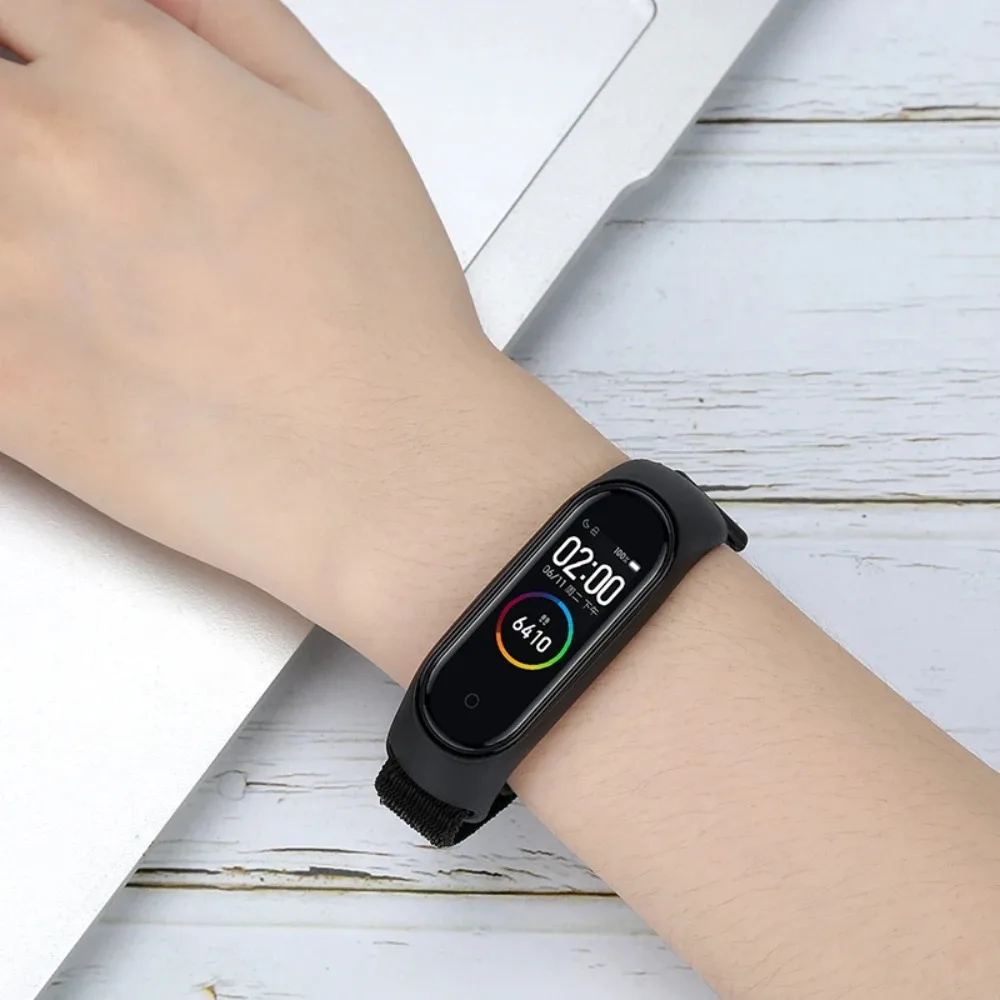 Nylon Loop Strap for Xiaomi Mi Band 10 9 8 7 6 5 4 Breathable wristband Smartwatch Bracelet sport pulsera watchband Miband 8 NFC
