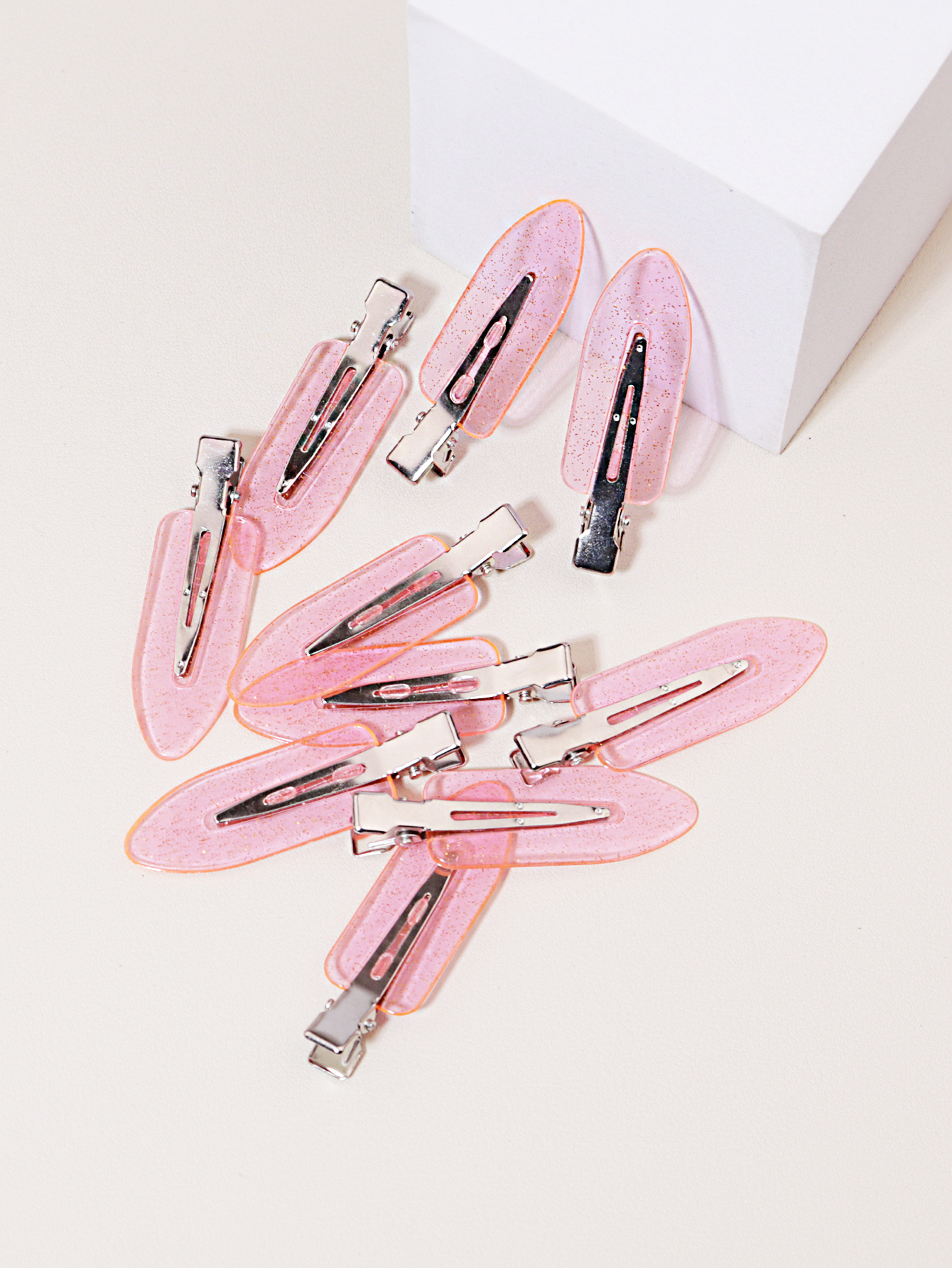 10 stuks naadloze mode meisje transparante haarclips, make-up gezichtsaccessoire clips styling haarclips Speciaal voor pruiken van echt haar