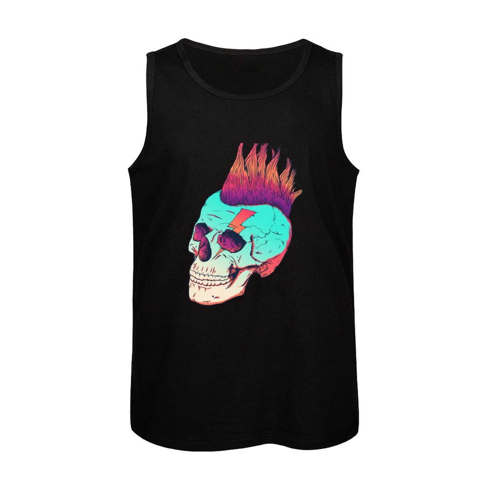 Skullpunkdue Tank Top Gym T-shirt untuk pria rompi latihan beban